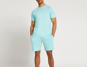 Conjunto de Camiseta y Pantalones Cortos Deportivos para Hombre, Estilo Urbano, Transpirable, Colección de Verano, Corte Regular, Personaliza con el Logotipo de tu Propia Marca - Product Image 5