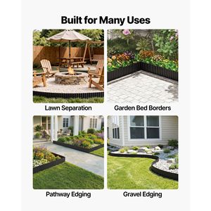 Bordo Paesaggistico in Acciaio Zincato 40 ft x 12 pollici, Striscia Metallica Pieghevole Facile da Installare per Paesaggistica e Decking - Product Image 6