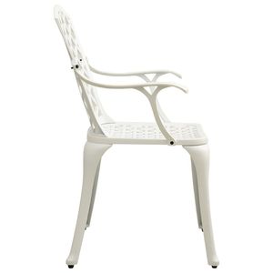 Set di 4 Sedie da Giardino in Alluminio Pressofuso Bianco, Design Durevole e Standard - Product Image 4