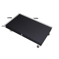 YIXIANG V2 Boîtier de batterie empilable 15 kWh avec BMS, base roulante inférieure pour batteries prismatiques LiFePO4, accessoires de support de batterie, noir