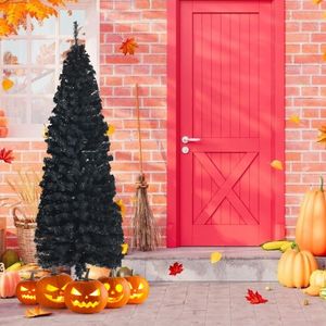 Albero di Natale Artificiale a Forma di Matita Non Illuminato, 1,8 Metri, con Supporto in Metallo per Decorazioni di Halloween - Product Image 2