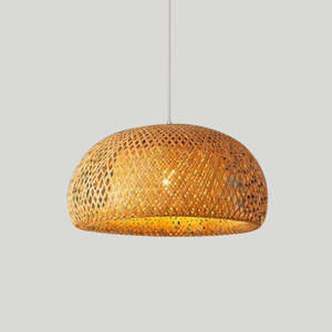 Wholesale Natural Bamboo Lampshade, Eco-Friendly Woven Pendant <b>Light</b> Soft Glow Ceiling Lamp <b>Cover</b> for Home Decor Made in Vietnam - Product Image 1