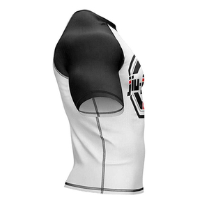 MMA Compression Shirts Wholesale Gym Training Base Layer Quarter Sleeve Body Fit Shirts Custom Graphic BJJ Grappling Uniform Set - Product Image 4