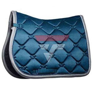 Almohadilla de Silla de Montar Acolchada de Satén Negro Elegante Personalizada con Borde Bronceado, Colchoneta de Equitación Resistente a Impactos para Doma Clásica - Product Image 6