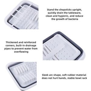 Escurridor de Platos Plegable y Portátil, Organizador de Vajilla, Ahorro de Espacio, Almacenamiento de Cocina para Autocaravanas y Remolques de Viaje - Product Image 6