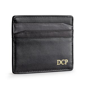 Porte-cartes en cuir anti-RFID personnalisé, étui fin pour cartes de crédit, portefeuille de poche pour homme, porte-cartes de visite LNCR-0003 - Product Image 1