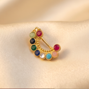 Divyoro Rainbow Crescent <b>NosePin</b> - Product Image 2