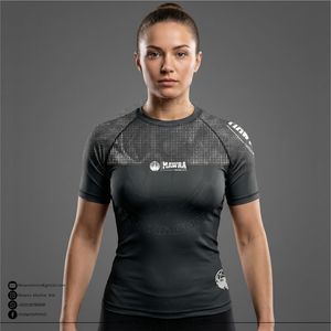 T-shirt de compression à manches courtes sublimé UPF50+ respirant et écologique, idéal pour l'entraînement MMA et la gym – Meilleure vente - Product Image 3
