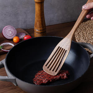 Wholesale Set of 2 Acacia Wooden Spatulas & <b>Spurtle</b> Long Handle Cooking Utensils for Cooking from Vietnam - Product Image 3
