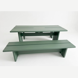 Conjunto de Muebles de Madera Maciza para Jardín, con Dos Sillas y una Mesa, Resistentes al Agua, Duraderos y Ecológicos, para Hoteles, Parques y Escuelas - Product Image 1