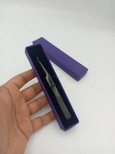 Pinces à cils en acier inoxydable en gros pour extensions de cils, outil professionnel d'extension de cils 122 - Product Image 2