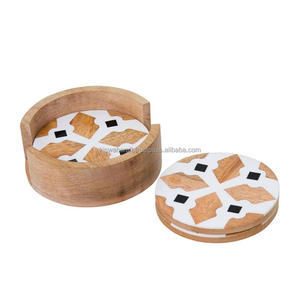 Posavasos de Lujo de Resina y Madera, Atractivos Tapetes para Tazas de Té, Café, Cerveza, para Cocina, Bar, Hoteles, para Cubrir Copas de Vino - Product Image 6