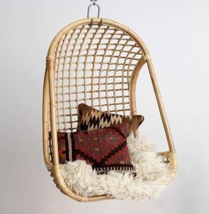 Outdoor rattan moon <b>chairs</b> high quality swinging <b>chair</b> <b>cane</b> swing pod eco-friendly furniture - Product Image 6