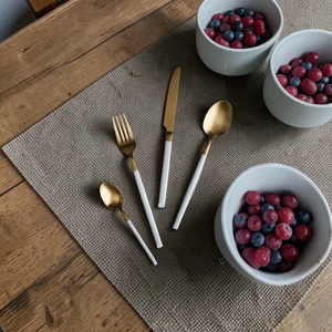 Gold Plated Cutlery Set <b>Mirror</b> Finish Long Handle Minimalist Design Dishwasher Safe Metal Utensils For Party Occasion - Product Image 6