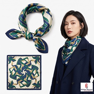 Écharpe carrée légère et douce pour femme, accessoires de mode, design élégant, faible MOQ, commandes en gros, fabricant et fournisseur OEM ODM - Product Image 1