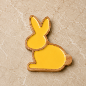 Bandeja de Servir con Diseño de Silueta de Conejo y Arte en Resina, Elegante Accesorio para Pascua y Organizador de Joyas - Product Image 1