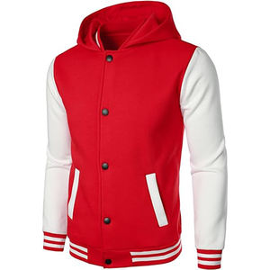 Chaqueta Varsity Clásica para Hombre, Talla Grande, 100% Lana, Diseño Color Block con Botones, para Otoño, Primavera, Escuela, Béisbol - Product Image 6