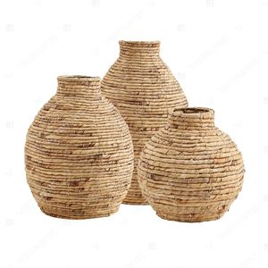 Jarrón de mesa vietnamita artesanal de jacinto de agua, ecológico, estilo Art Deco, para decoración de interiores - Product Image 3