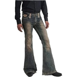 Wholesale <b>Men</b> Baggy <b>Jeans</b> Flares <b>Drawstring</b> Joggers Reasonable Price Low MOQ High Demanding Lightweight <b>Men's</b> Pants Comfortable - Product Image 6