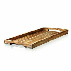 Plateau à chaussures rectangulaire en bois massif naturel de qualité supérieure avec revêtement imperméable, protection pour sols, idéal pour les chaussures boueuses et les bottes de jardin en intérieur - Product Image 2