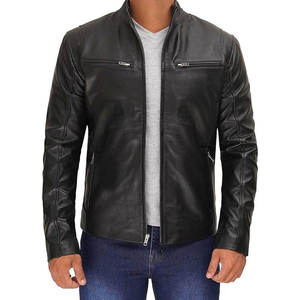 Wholesale Price Casual <b>Leather</b> <b>Jackets</b> OEM <b>Mens</b> <b>Leather</b> <b>Jacket</b> For Biker Distressed Genuine Lambskin Top Quality Material Super - Product Image 1