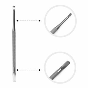 Empujador de cutículas y limpiador de uñas de acero inoxidable para el cuidado de uñas y cutículas de Sterling Beauty Tools - Product Image 2