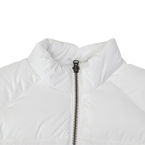 Blouson matelassé blanc pour homme, fermeture éclair intégrale, col montant, léger, isolé, vêtement d'extérieur d'hiver, chaud, décontracté, pour l'extérieur - Product Image 4
