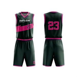 Ensemble de maillot de basket-ball pour jeunes de haute qualité, respirant, en maille polyester, sublimation, USA, vêtements de sport, veste, short - Product Image 4