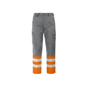 Pantalon de sécurité réfléchissant haute visibilité pour hommes, vêtements de travail en plein air, poches en coton imperméables avec éclairage LED - Product Image 5
