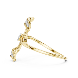 Ensemble de bagues tendance en diamants de laboratoire, or jaune 18 carats plaqué rhodium, pour femme, idéal pour fiançailles, fêtes, événements glamour et usage quotidien - Product Image 2