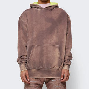 Diseña Tus Propias Sudaderas con Capucha de Forro Polar para Hombre, de Alta Calidad, para Invierno, Color Sólido, Efecto Desgastado por el Sol, 430g, Mezcla de Poliéster/Algodón, Ecológicas - Product Image 5