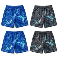 Shorts de basket-ball respirants en mesh à motif topographique aux tons terreux tactiques pour hommes