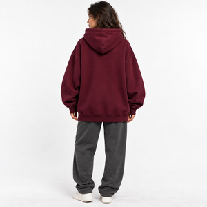 Oversized Women's Fleece <b>Hoodie</b> <b>Longline</b> Hooded Pullover Custom Logo Embroidery Front Cotton Sweatshirt Autumn Style - Product Image 3