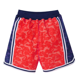 Shorts d'été pour hommes en maille écologique, coupe ample, respirants, style vintage, avec cordon de serrage et empiècements latéraux - Product Image 2