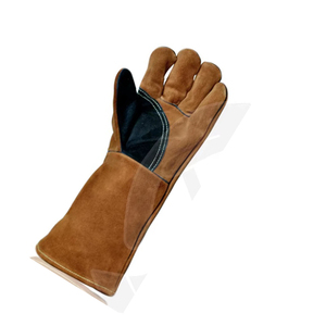 Guantes de Soldadura de Cuero Vacuno de Alta Resistencia 14/16, Resistentes al Calor, Protección Contra Salpicaduras de Metal Fundido en la Palma, Forro de Felpa, para Soldadura TIG - Product Image 3