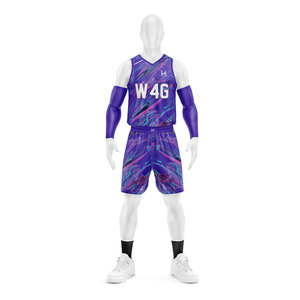 Conjunto de Camiseta y Pantalones Cortos de Baloncesto Sublimados Personalizados, Cuello en V, Sin Mangas, Secado Rápido, Poliéster, Unisex, Ropa Deportiva para Adultos - Product Image 2