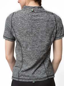 T-shirts en jersey à perles, coupe ajustée, en coton/fibre de bambou, épaules dénudées, ouverture latérale à boutons-pression, manches courtes, sportifs, adaptatifs toutes saisons - Product Image 5