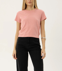 T-shirt décontracté pour femme, coupe courte, manches courtes, col rond, en jersey de coton, printemps-été, coupe classique, couleur unie - Product Image 2