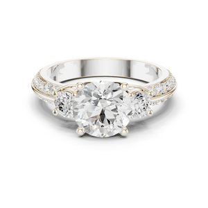 Bague exclusive en diamant de laboratoire taille ronde, élégante, pour femme, bijoux de mariage et de fiançailles, fournisseur OEM en gros - Product Image 2