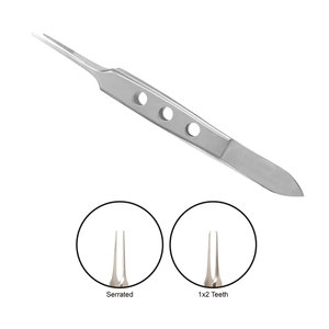 Pinzas de Fijación Rectas Dentadas Delicadas de 8.5 cm, Instrumento Quirúrgico Oftálmico de Acero Inoxidable de Primera Calidad para Cirugía Ocular - Product Image 5