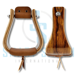 Estribos SMART SMYTH INTL DIY de Grado Profesional para Montar a Caballo, Herrajes de Latón Sólido, Revestimiento de Cuero Genuino, Madera Laminada - Deportes Ecuestres - Product Image 5