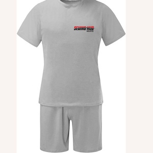 Fournisseur d'usine Ensemble de shorts pour hommes grande taille 5XL Ensemble de t-shirts et de shorts à manches courtes à séchage rapide pour l'été - Product Image 1