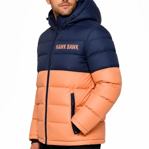 Veste matelassée personnalisée pour homme, couleur unie, à capuche, épaisse, matelassée, fermeture éclair sur le devant, décontractée, qualité supérieure - Product Image 3
