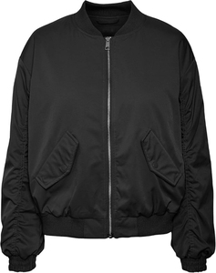 High Quality Women's <b>Bomber</b> <b>Jacket</b> Solid Color Breathable Casual Winter Outerwear Custom Logo - Product Image 4