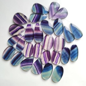 Pierre précieuse cabochon en fluorite naturelle de haute qualité, paire de cristaux, prix de gros pour la fabrication de bijoux, pierres précieuses en vrac - Product Image 5