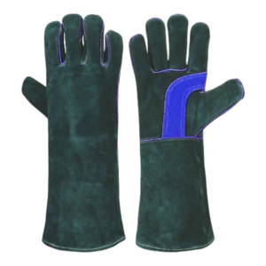 Reinforced Cowhide Split Leather Anti-Vibration Welding Gloves Heavy Duty <b>Abrasion</b> Resistant Industrial Safety Cuff BBQ Gloves - Product Image 2