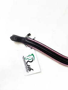 Rub International Ride Harnais en cuir pour cheval blanc avec garniture rose, taille personnalisable, ajustement confortable, emballage de luxe, international - Product Image 4