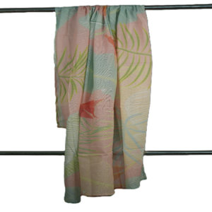 Cotton Printed Bandana Scarf <b>Leaf</b> Pattern Soft Square Hijab Shawl for Fashion Outdoor Daily Wear - Product Image 1
