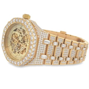 Reloj Mecánico de Lujo Unisex en Oro Amarillo con Brazalete de Diamantes, Pantalla Analógica de 44 mm, Cierre Desplegable - Product Image 2