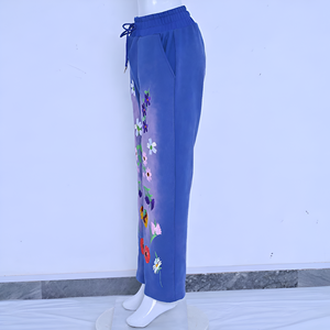 Men’s Premium Quality Cotton Fleece Printed Sweatpants Streetwear Joggers Elastic Waist <b>Drawstring</b> Comfortable Fit Trend Style - Product Image 3